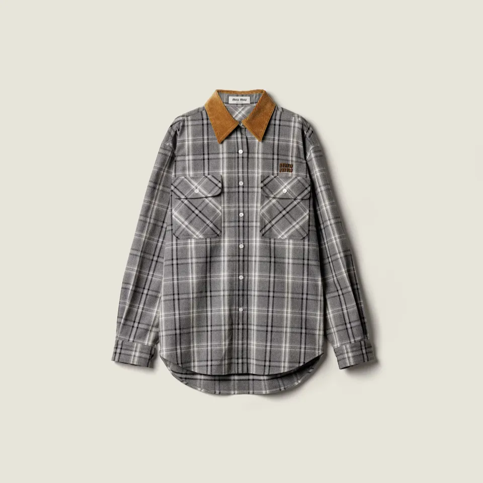 Checked flannel shirt