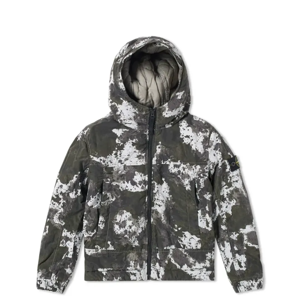 Nylon Metal Camouflage Hooded Jacket