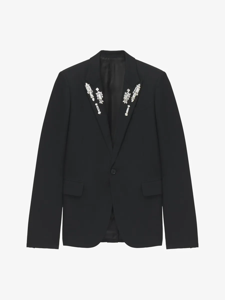 Crystal Mirror Embroidery Single-breasted Jacket