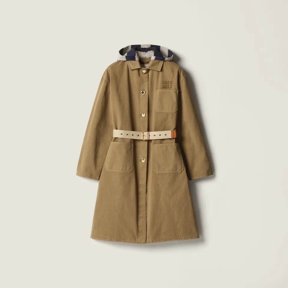 Old gabardine single-breasted coat