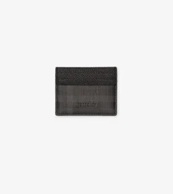 City Check Card Case in Iron grey - Men, Cotton, Technical