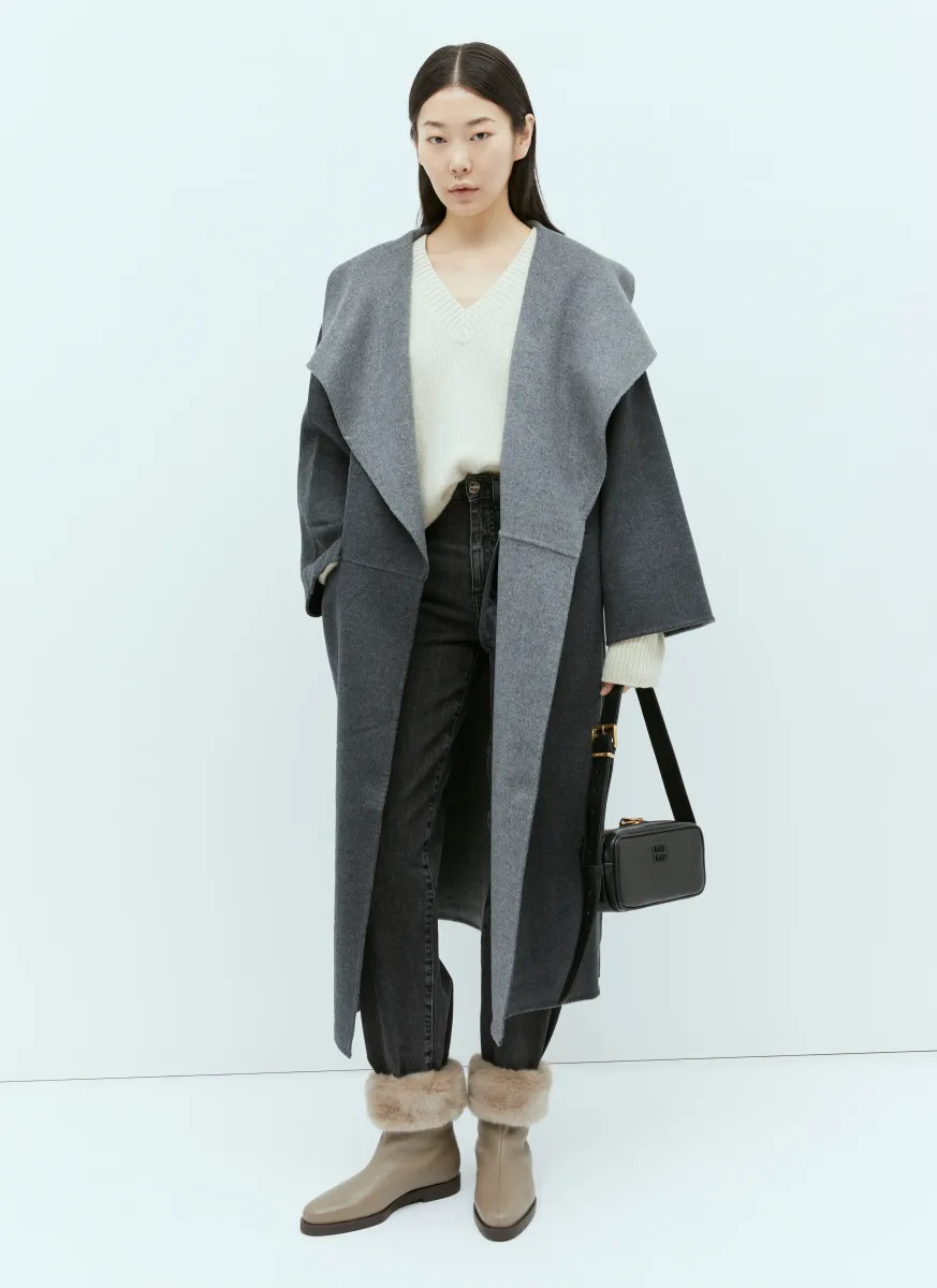 Two-Tone Signature Wool And Cashmere Coat