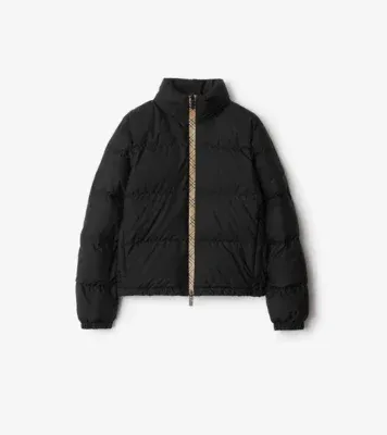 Checker-tape Ambleside Puffer Jacket in Black
