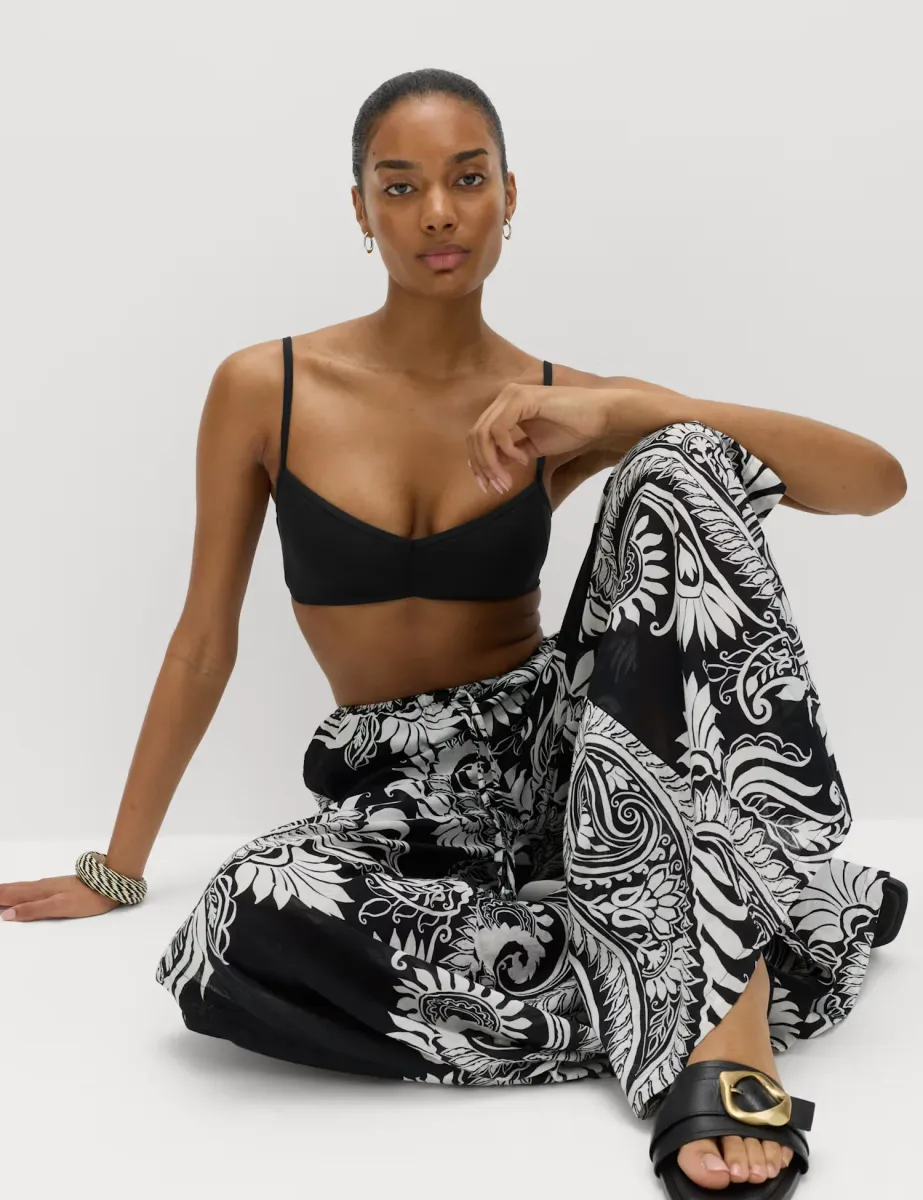 Plunge Bikini Top Black