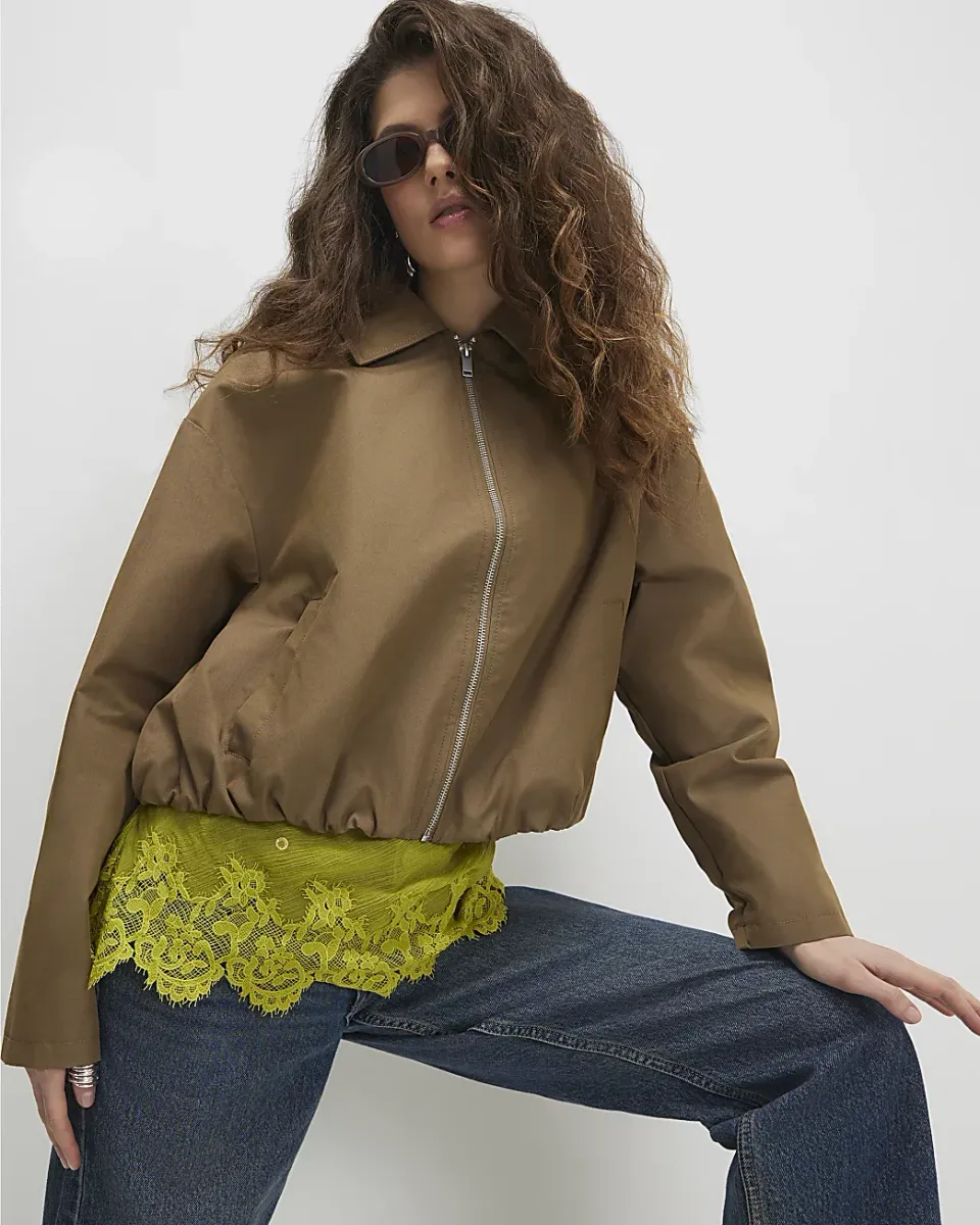 Utiltiy Zip Through Harrington Jacket