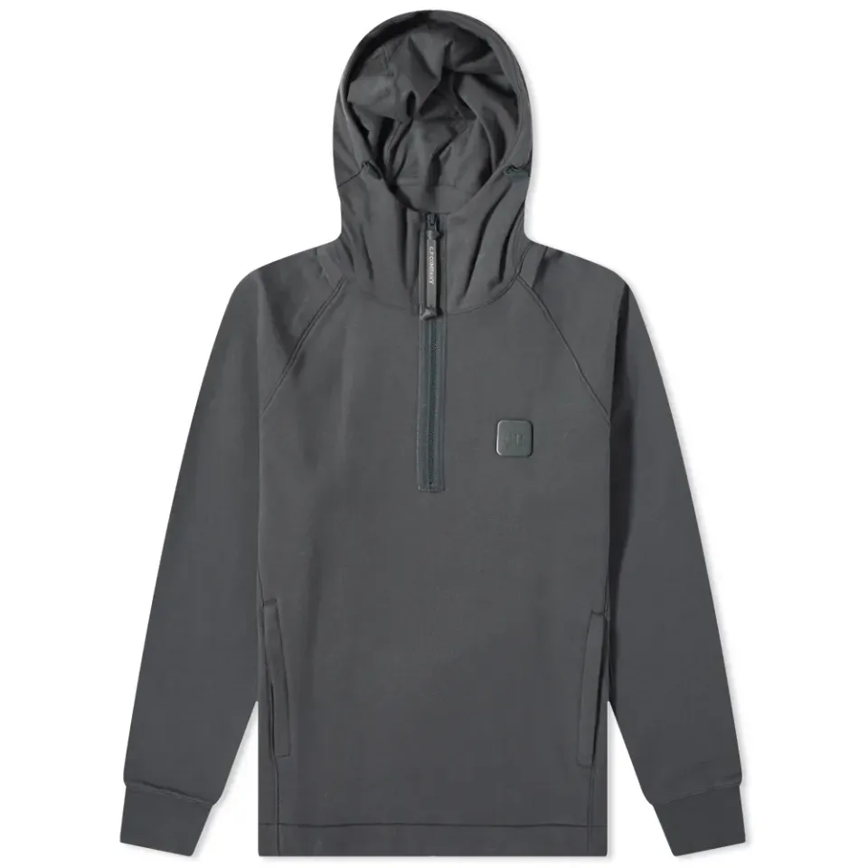 Metropolis Patch Logo Half Zip Hoodie
