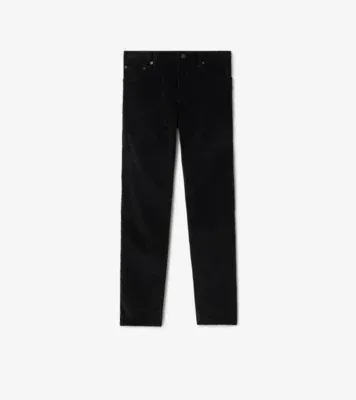 Corduroy Trousers in Black - Men, Cotton