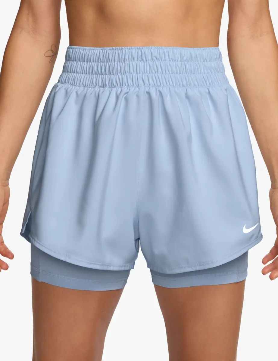 One High Waisted 2-in-1 Shorts Light Blue