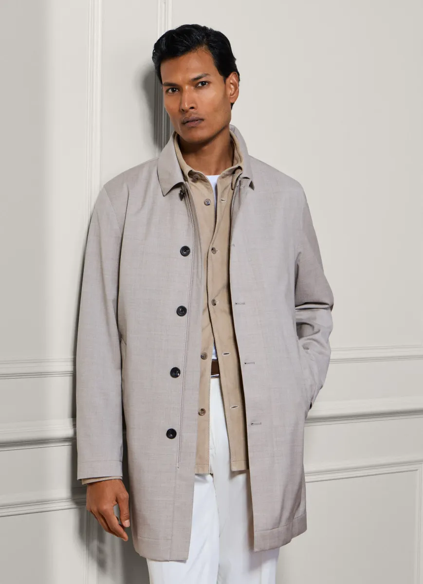 Water Repellant Mac - Woven In Italy