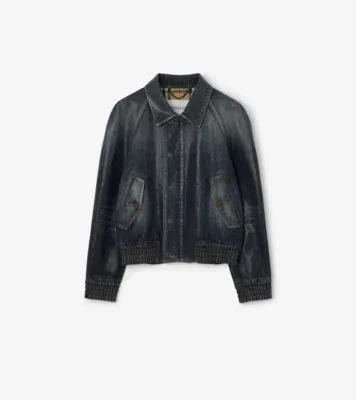 Coated Denim Jacket in Mid blue - Men, Cotton