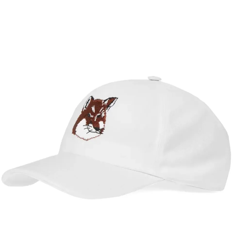Maison Kitsuné Large Fox Head Embroidery 6 Panel Cap