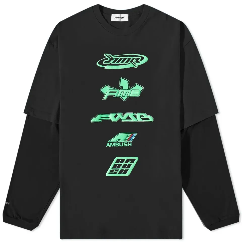 Long Sleeve Graphic Mix T-Shirt