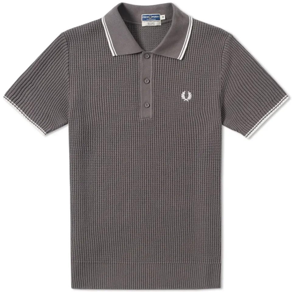 Fred Perry Reissues Textured Knitted Polo
