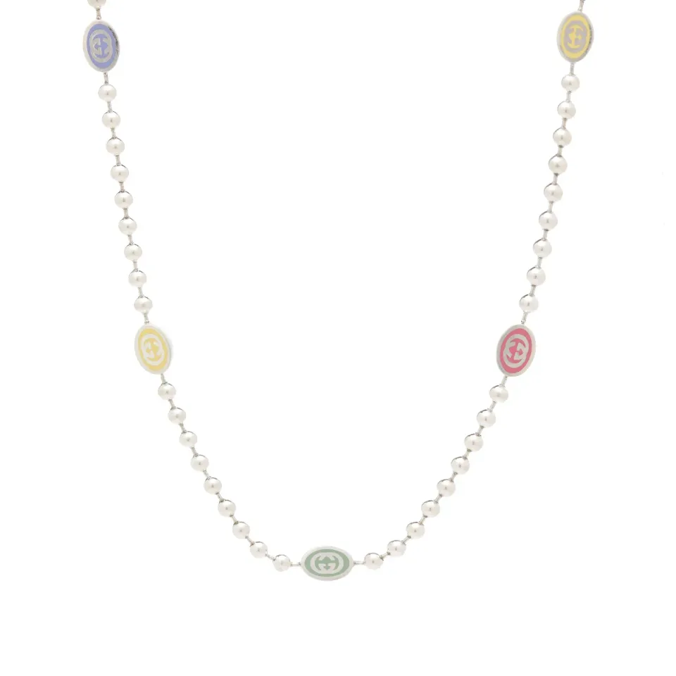 Gucci Interlocking G Enamel Necklace