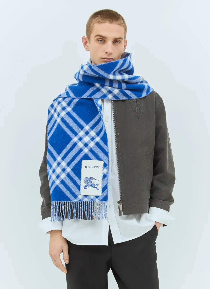 Check Cashmere Scarf
