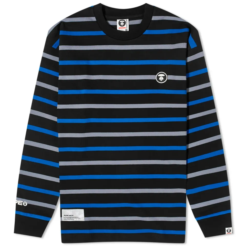 AAPE Now Stripe Long Sleeve T-Shirt