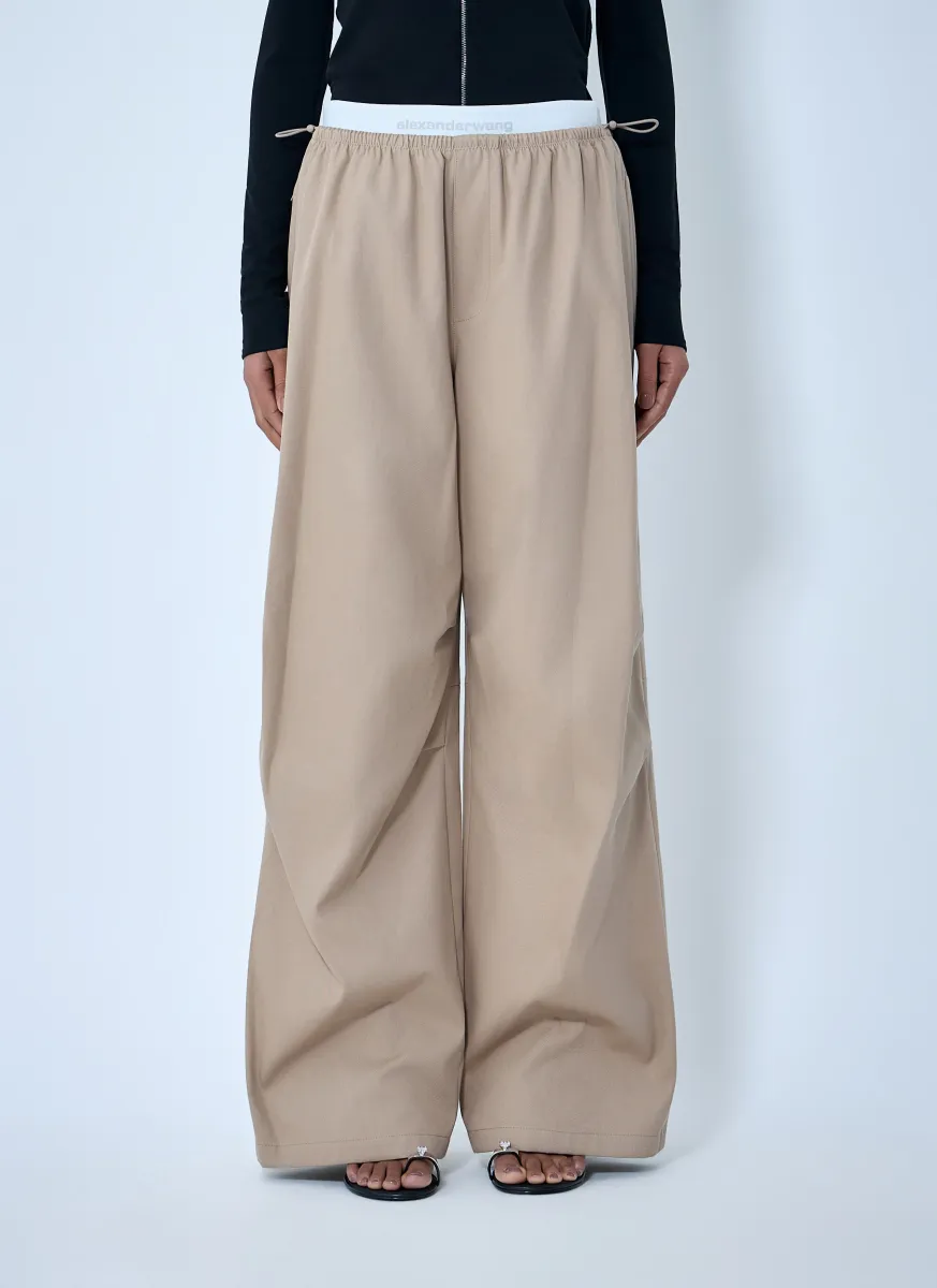 Wide-Leg Elasticated Waist Pants