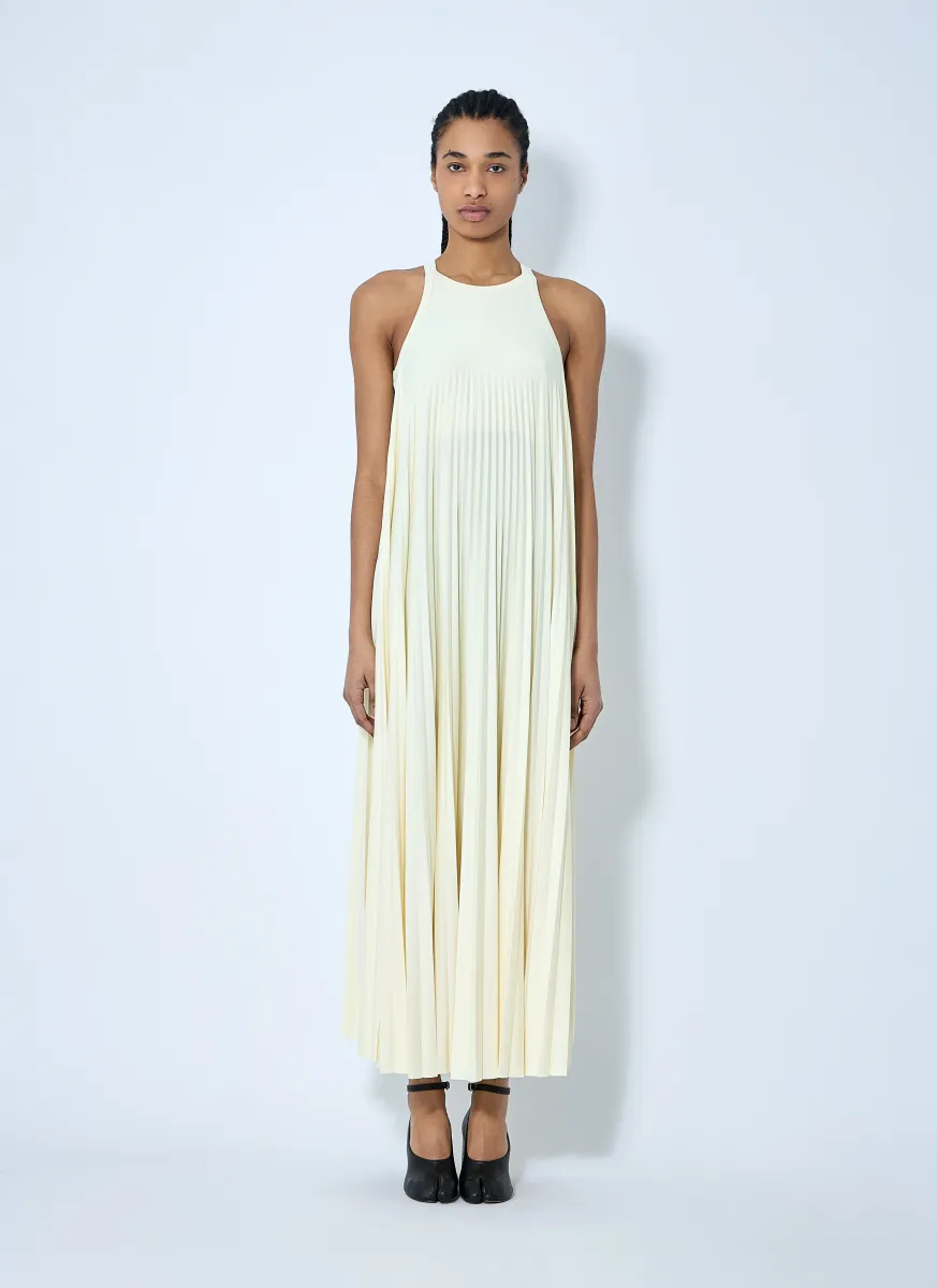 Pleated Jersey Dress