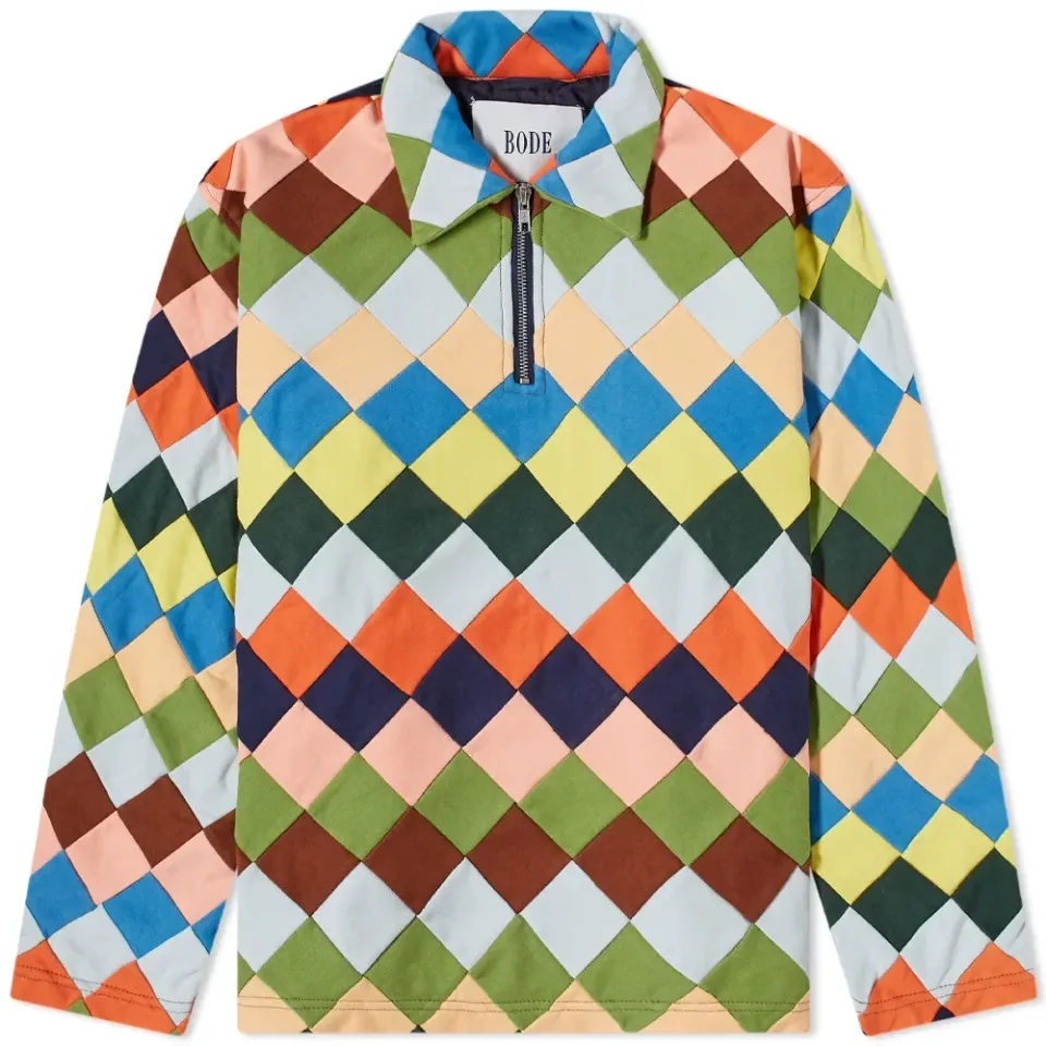 Knit Check Quarter Zip