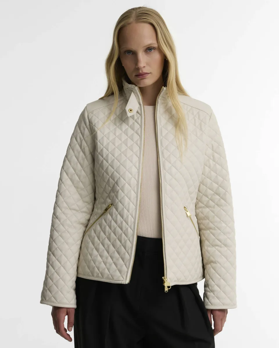 Binetto Faux-Leather Quilted Jacket