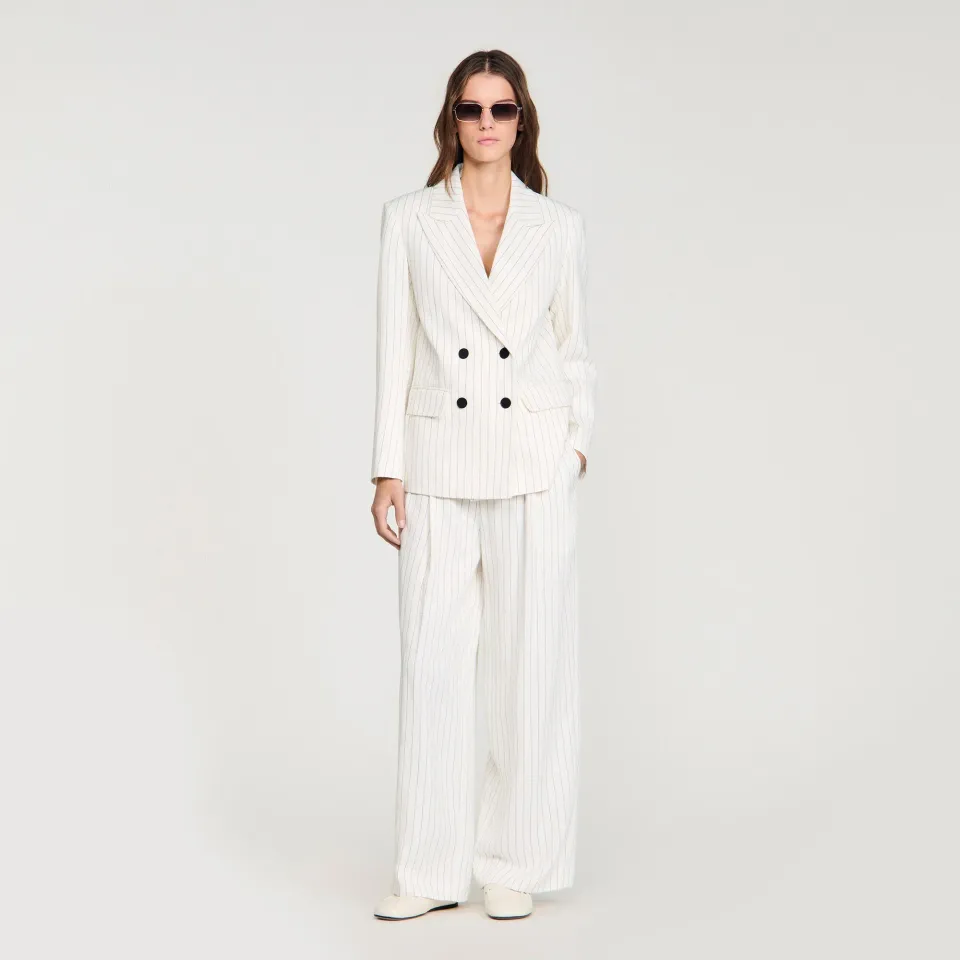 Striped suit jacket