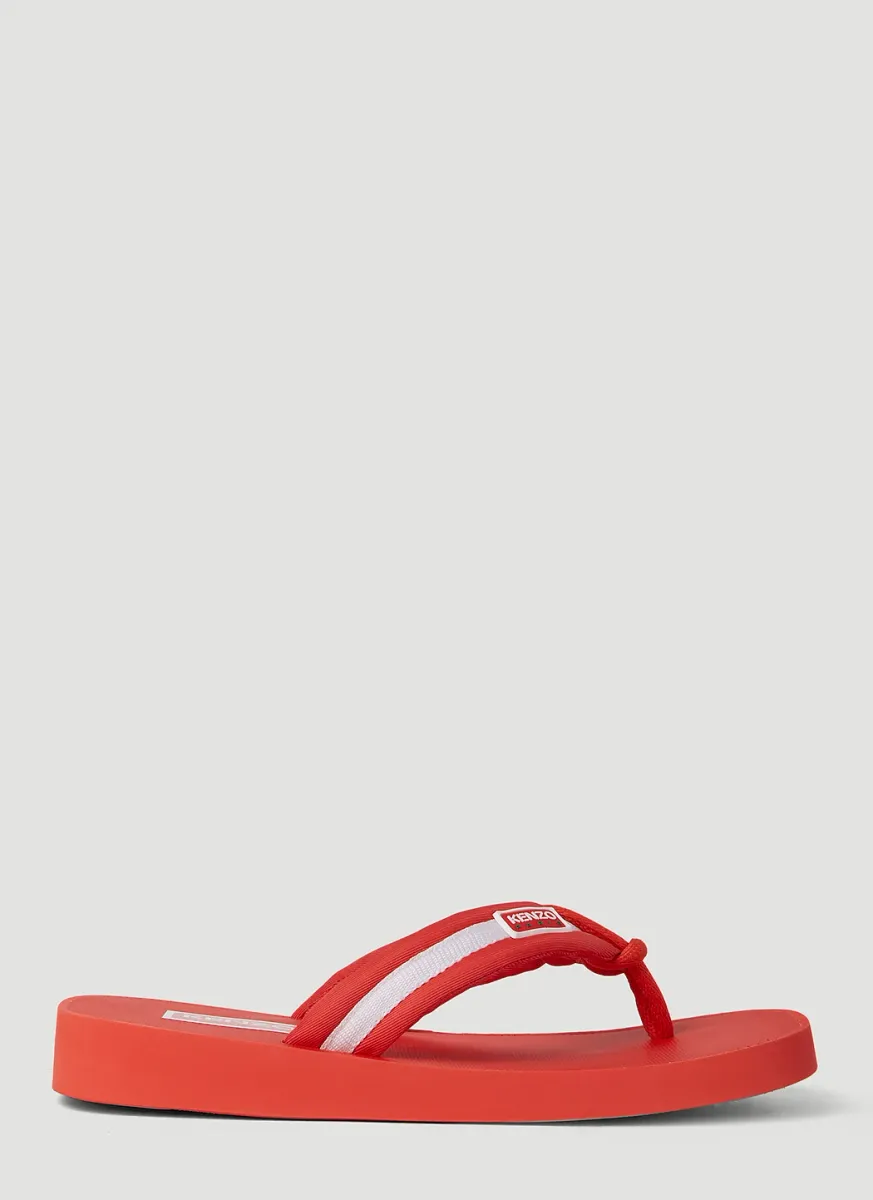 Logo Patch Flip Flops