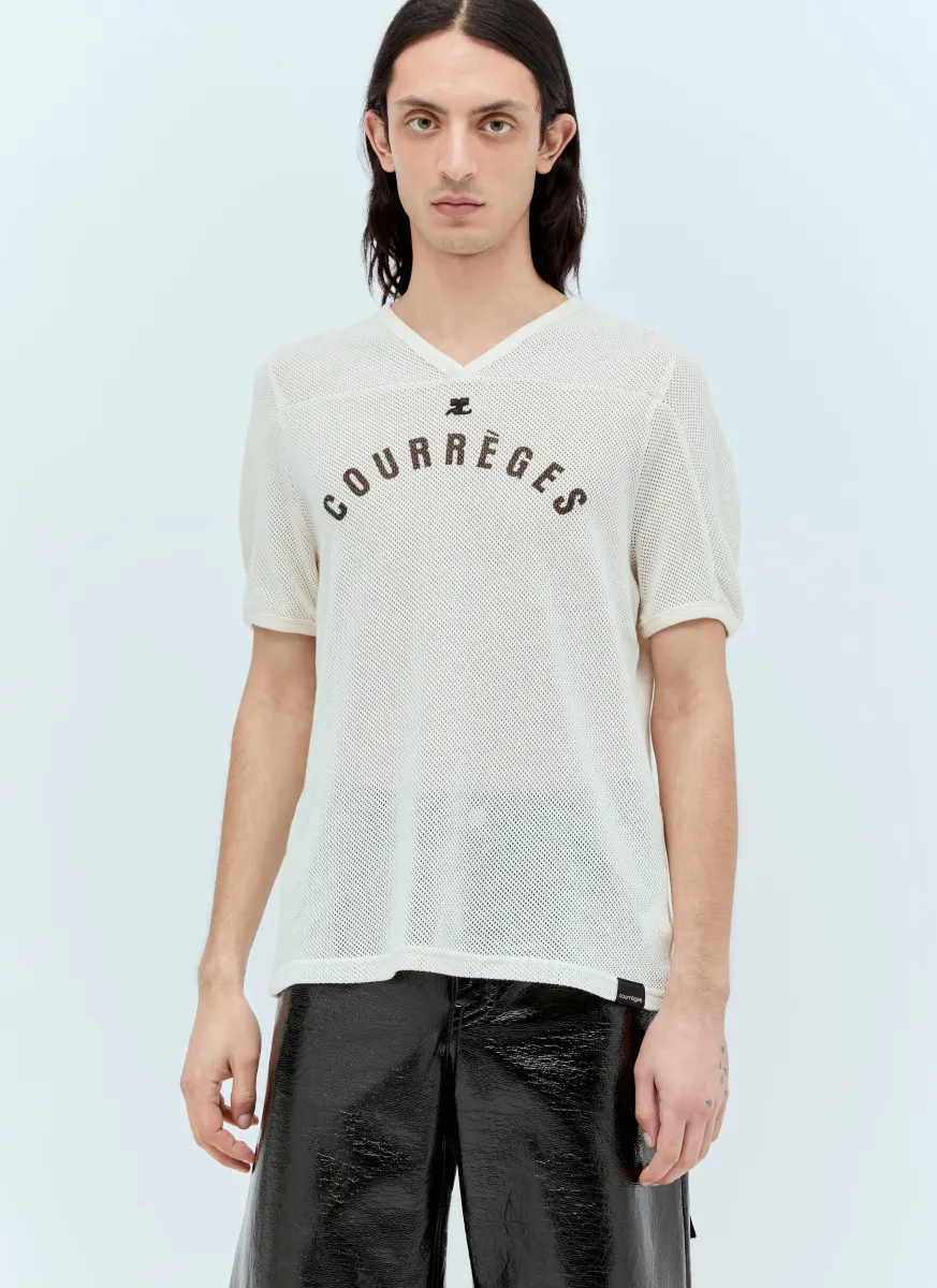 Baseball Printed Mesh T-Shirt