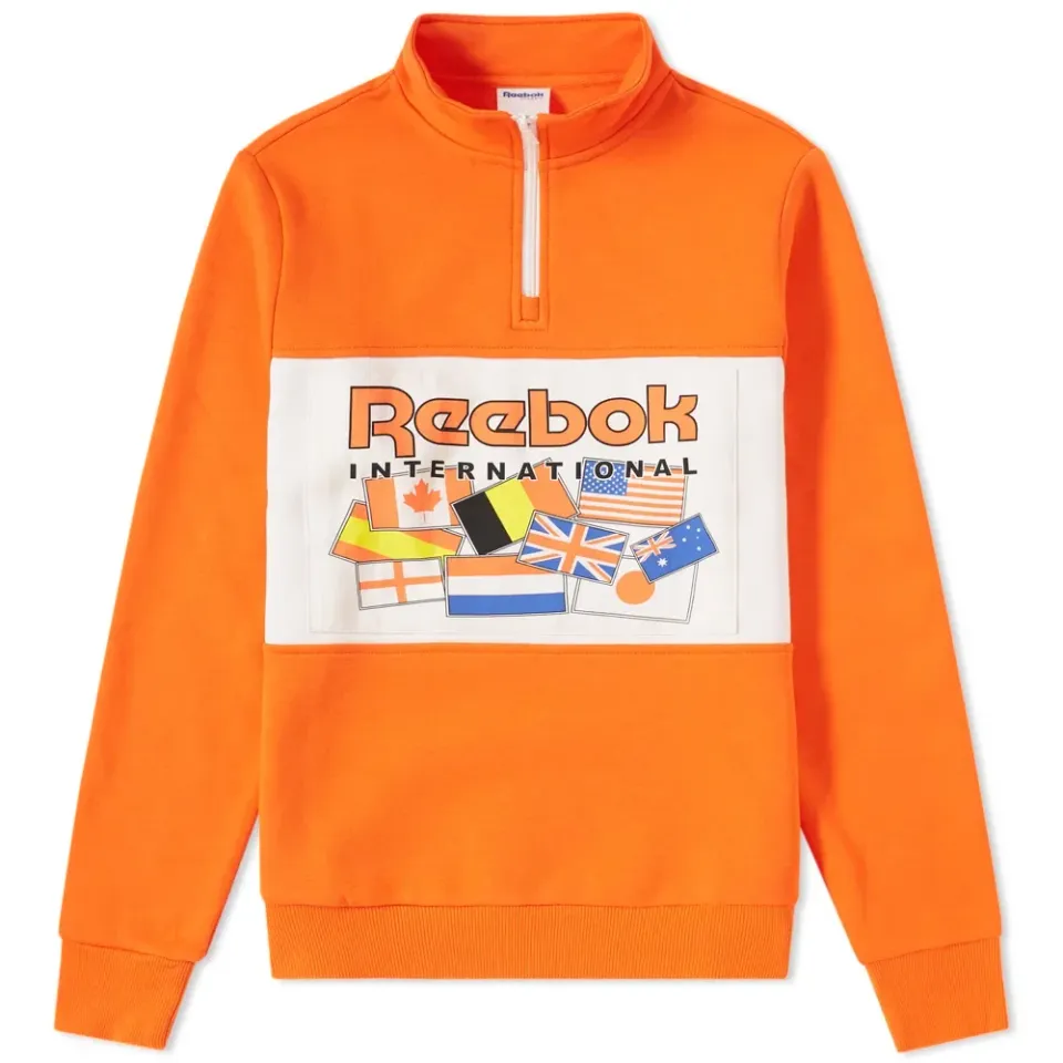 1/4 Zip Flag Track Top