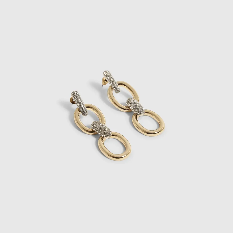 Triple Link Drop Earrings