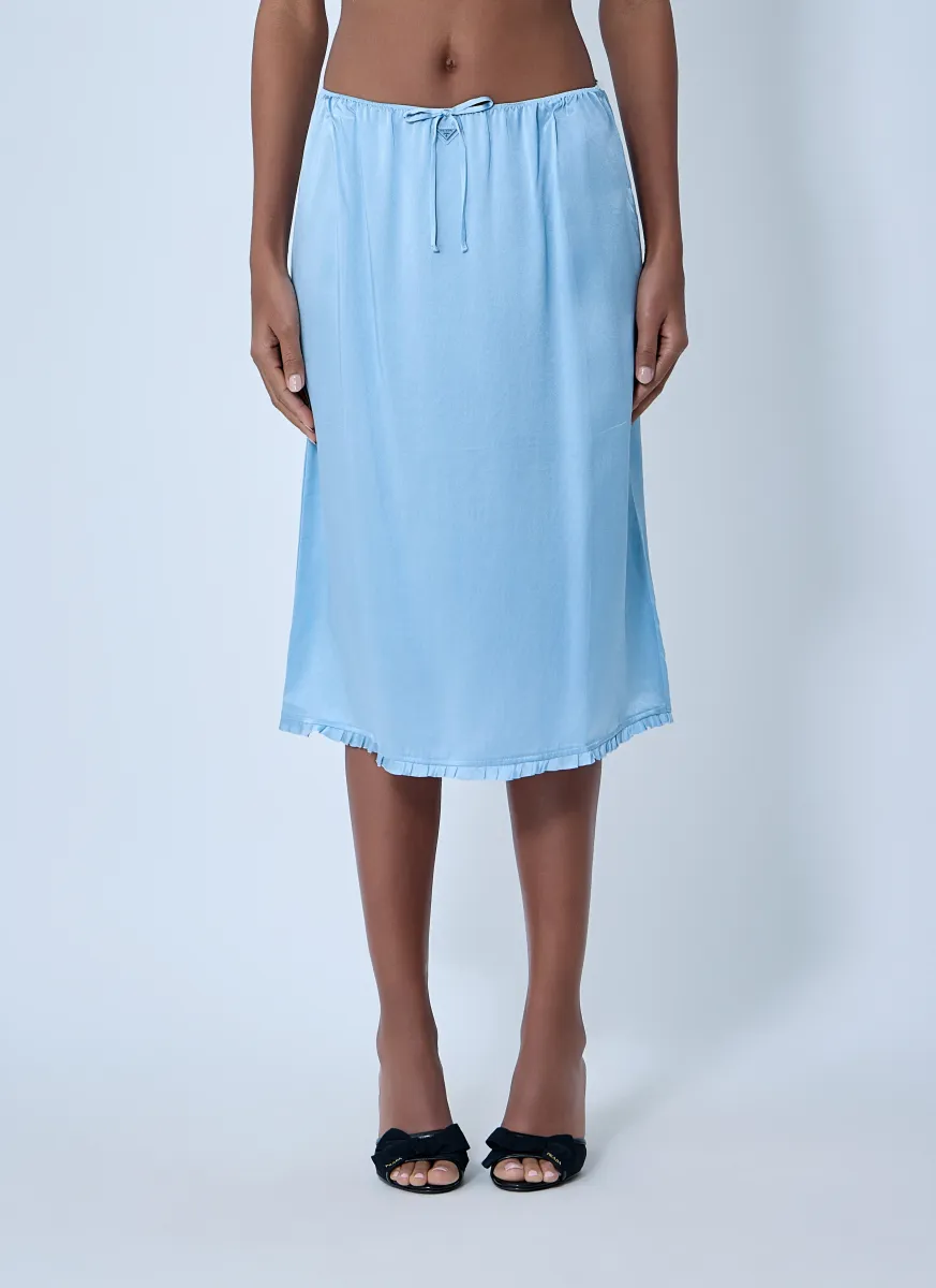 Satin Midi Skirt