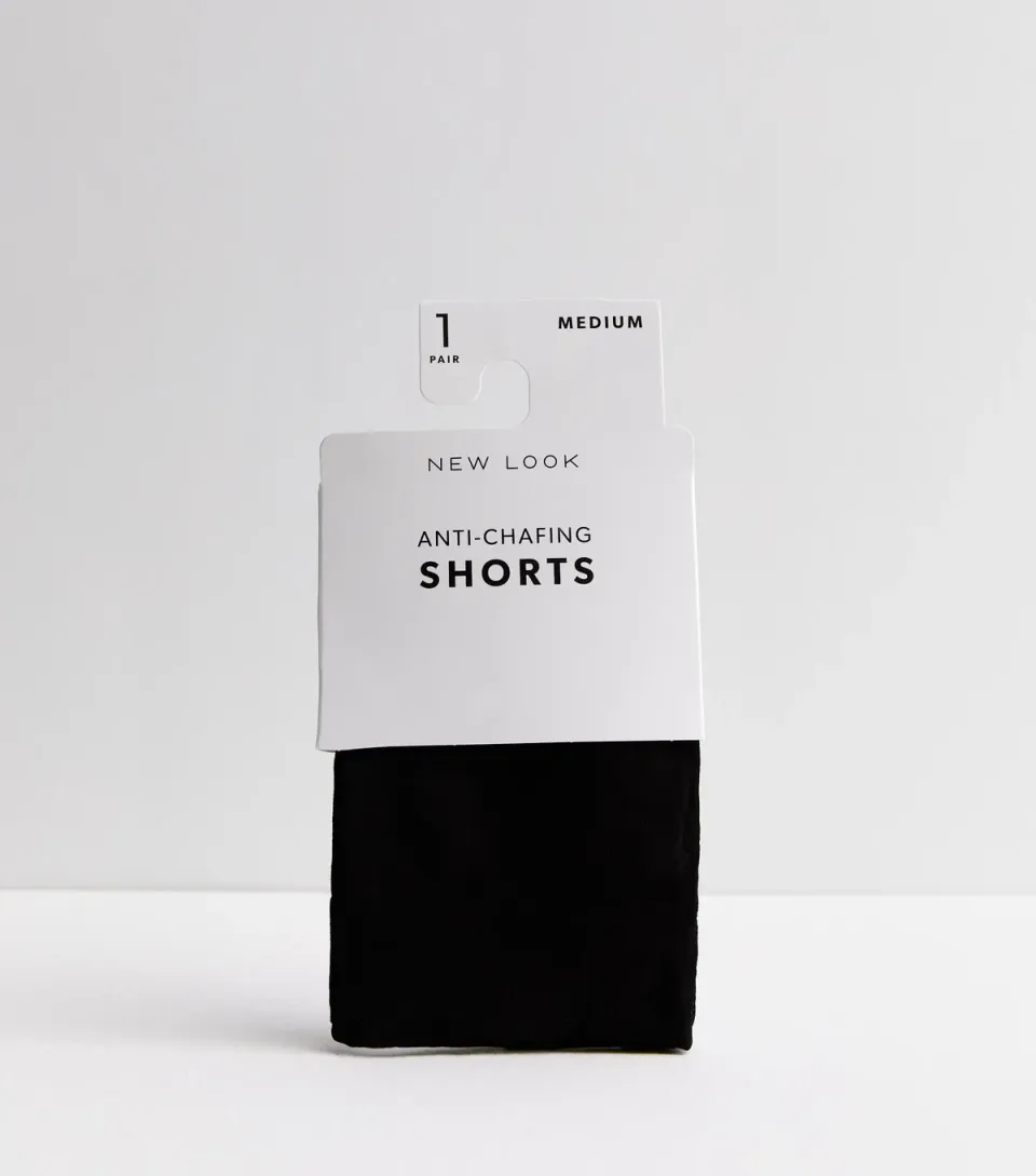 Black 80 Denier Anti-Chafing Shorts