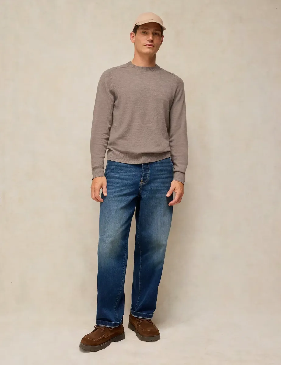 Pure Extra Fine Merino Wool Crew Neck Jumper