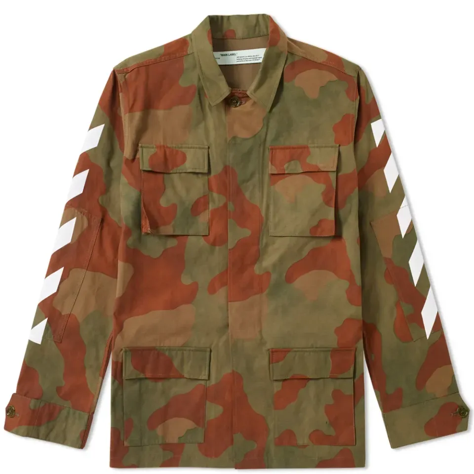 Diagonal Camouflage Field Jacket