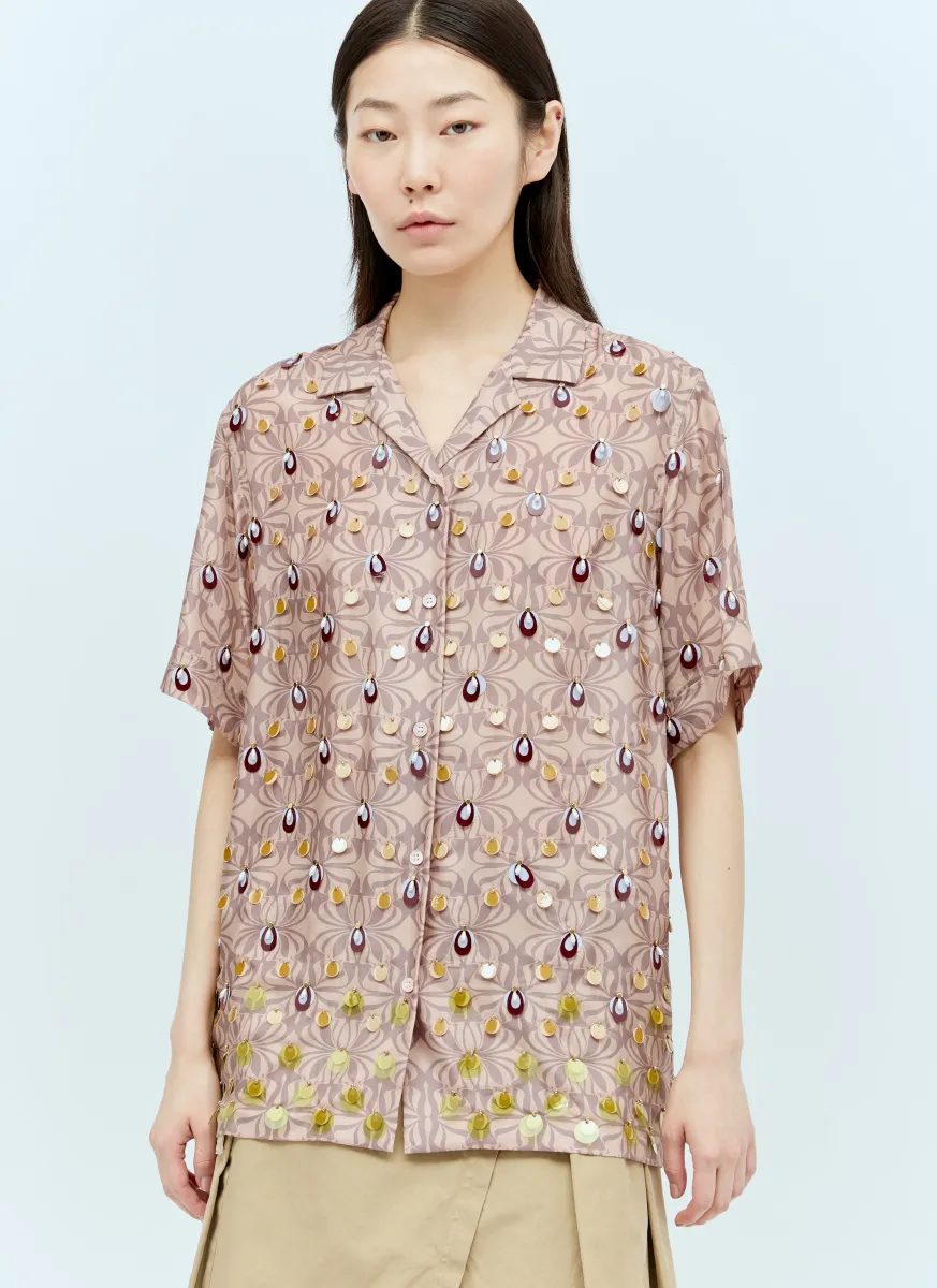 Embellished Silk Shirt