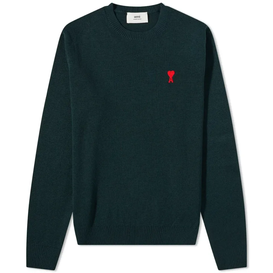 AMI Small A Heart Crew Knit