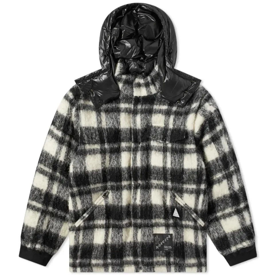 7 Moncler FRGMT Hiroshi Fujiwara Checked Mohair Down Jacket