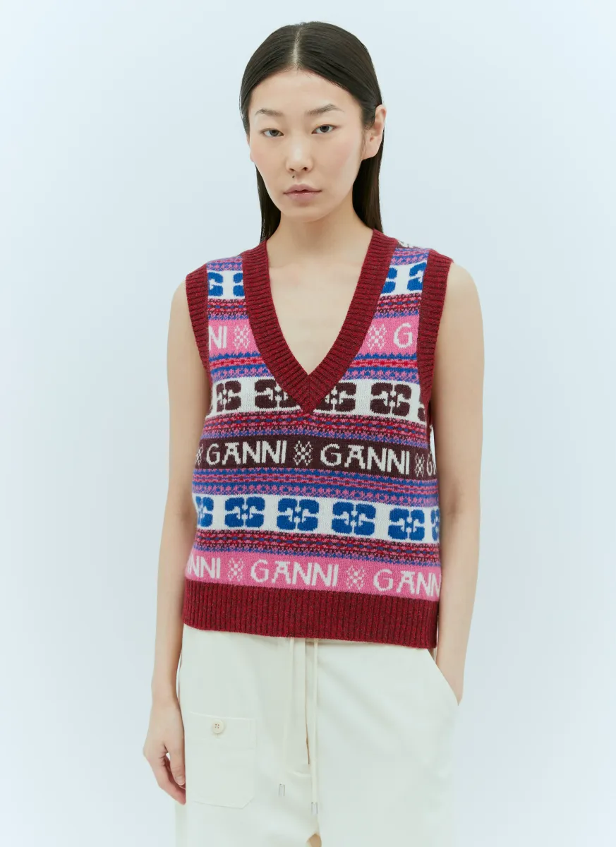 Logo Jacquard Vest