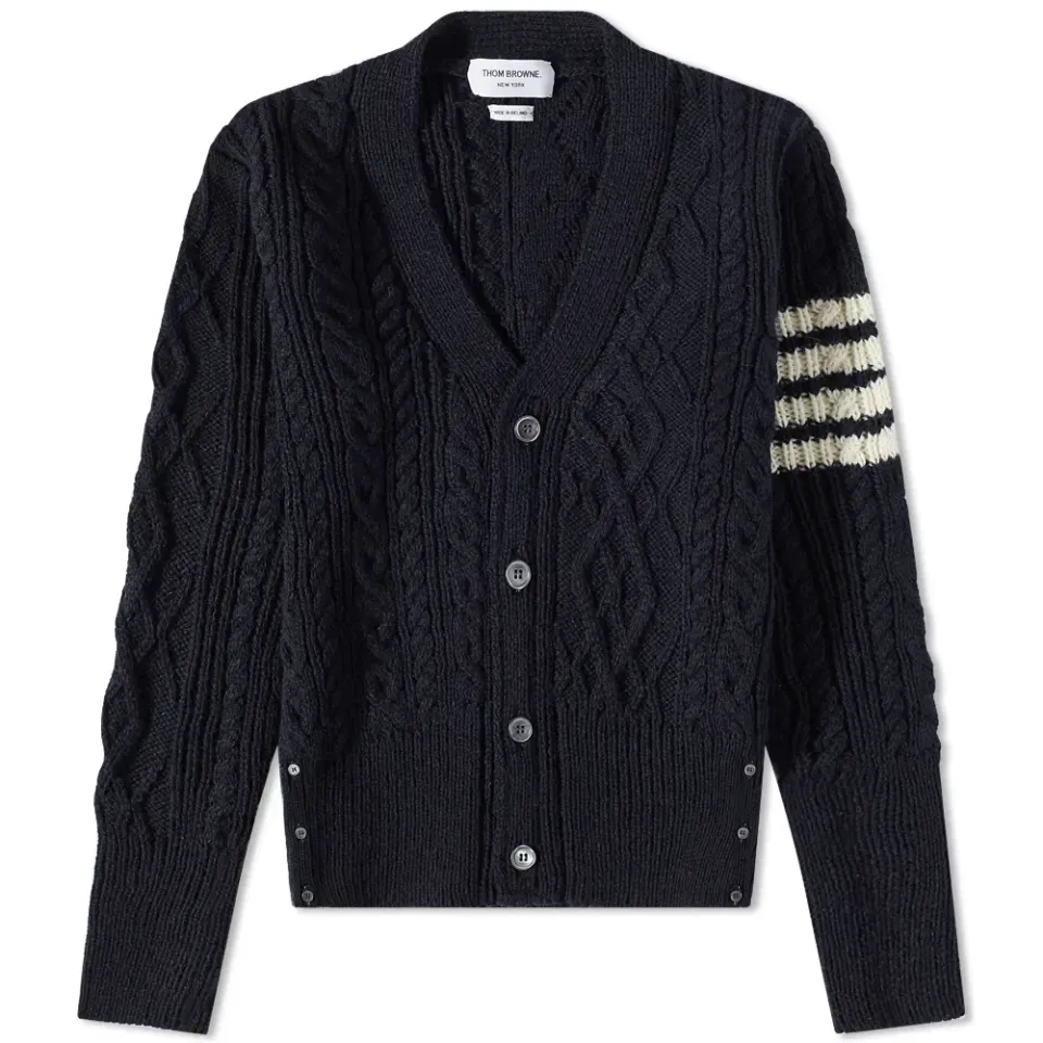 4 Bar Aran Cable Cardigan