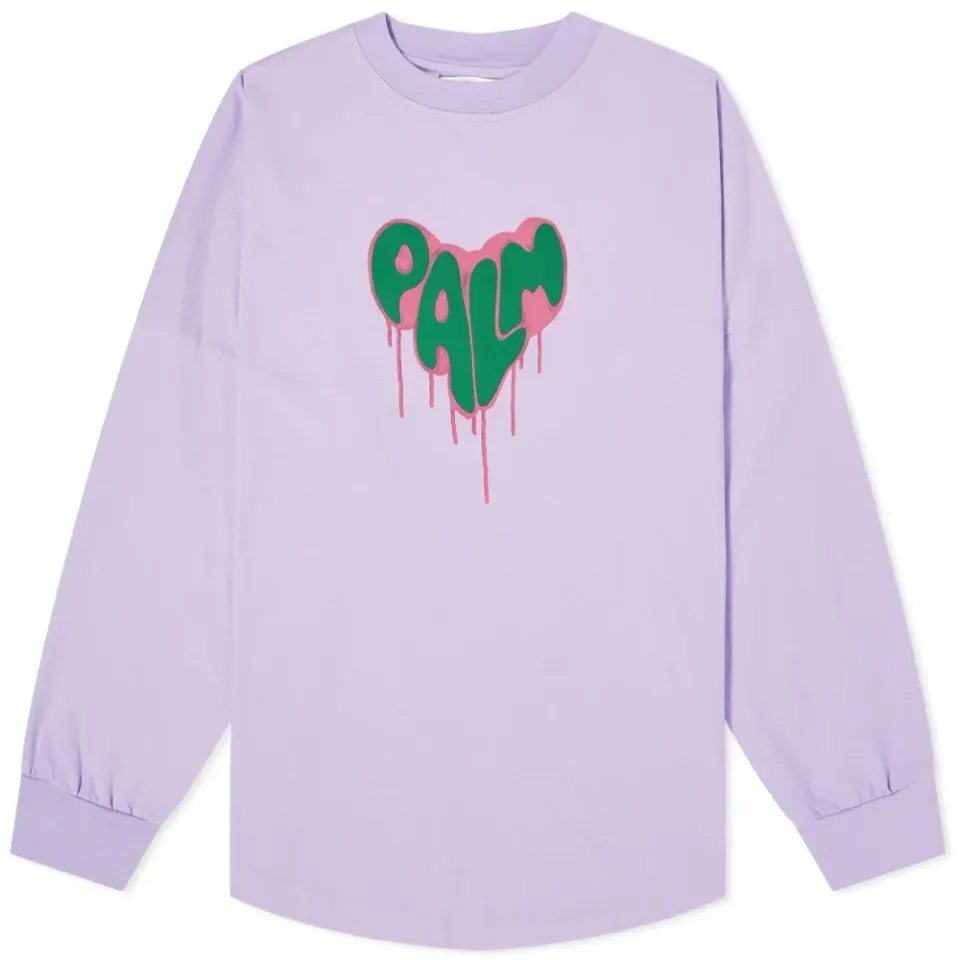 Long Sleeve Spray Heart Over T-Shirt