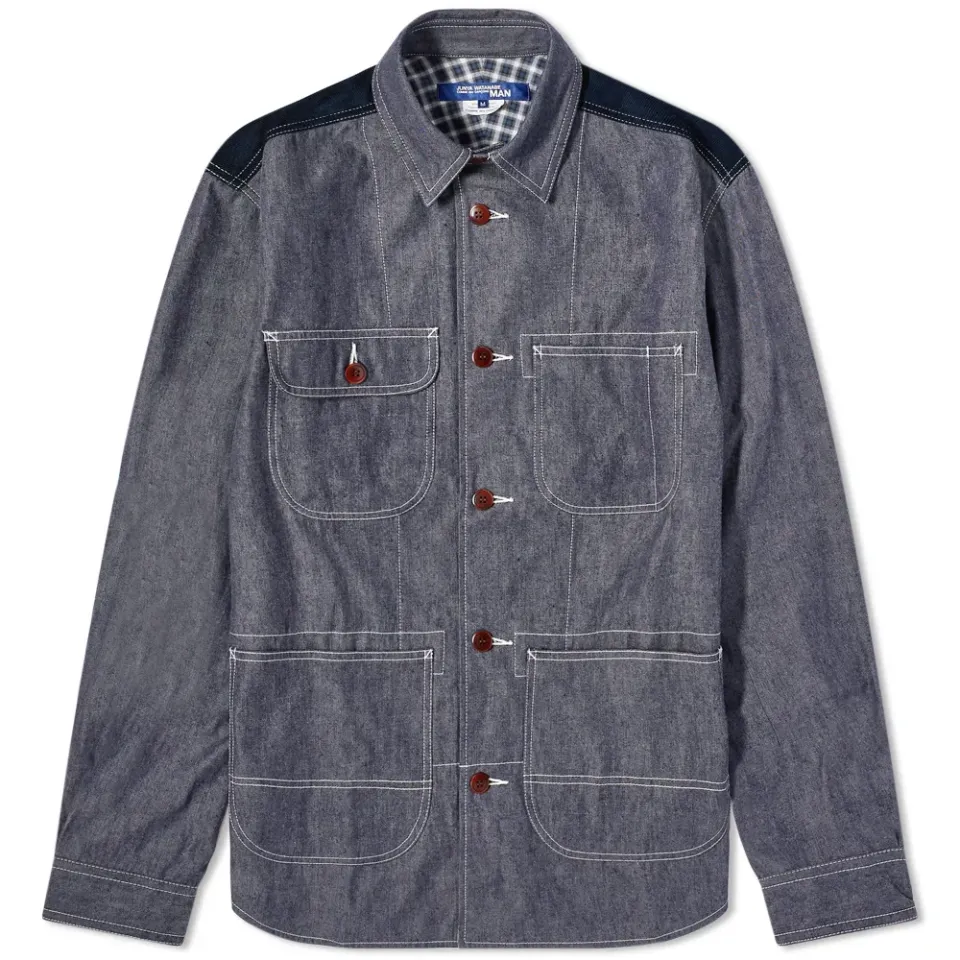 Denim Check Overshirt Jacket