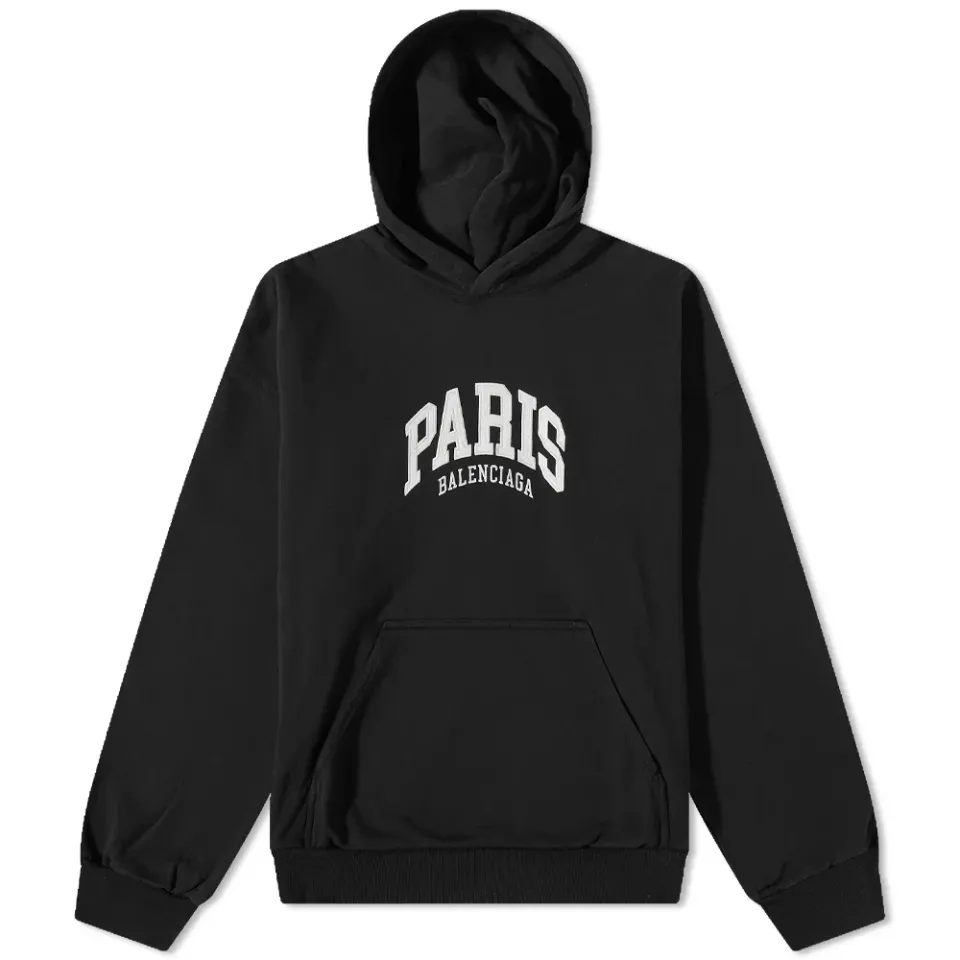 Wide Fit Paris Logo Popover Hoodie