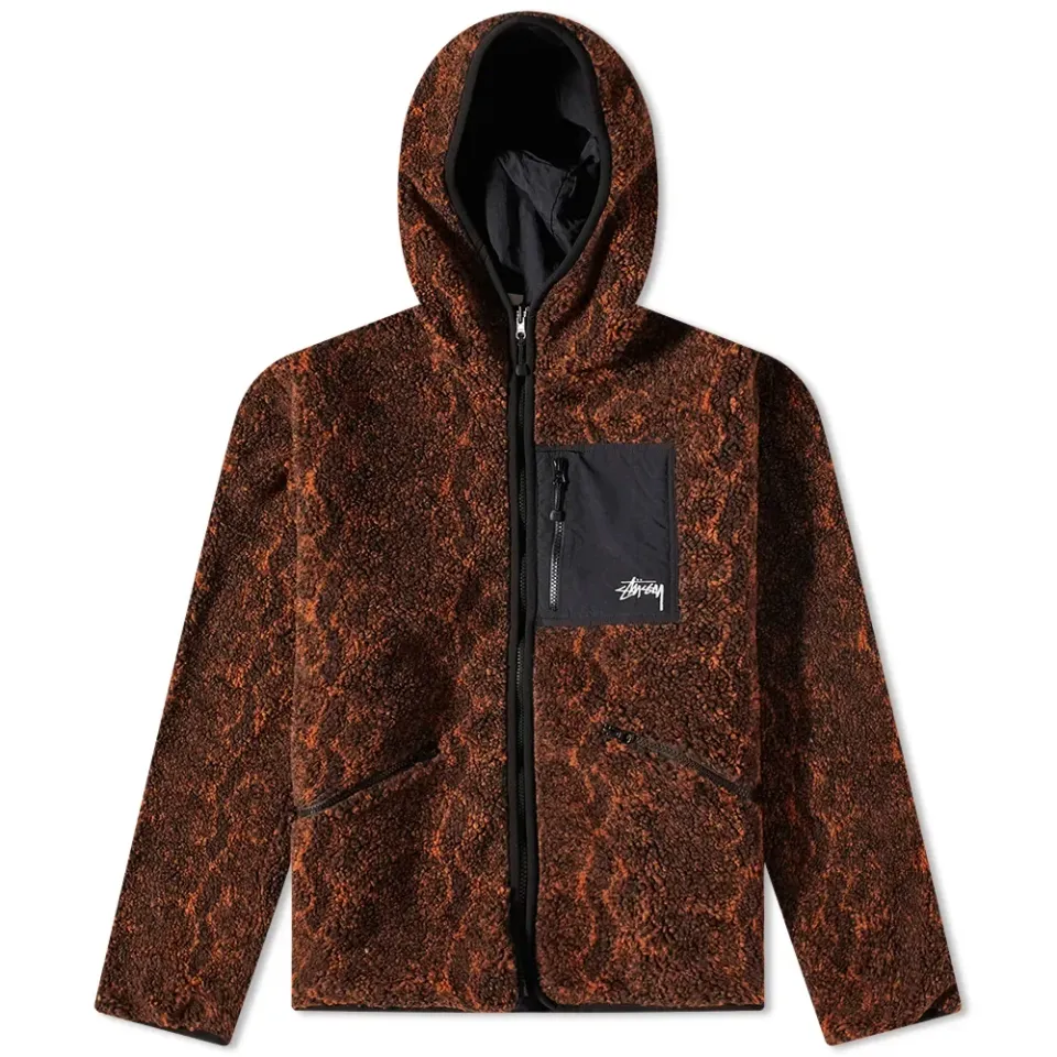 Snake Jacquard Sherpa Jacket