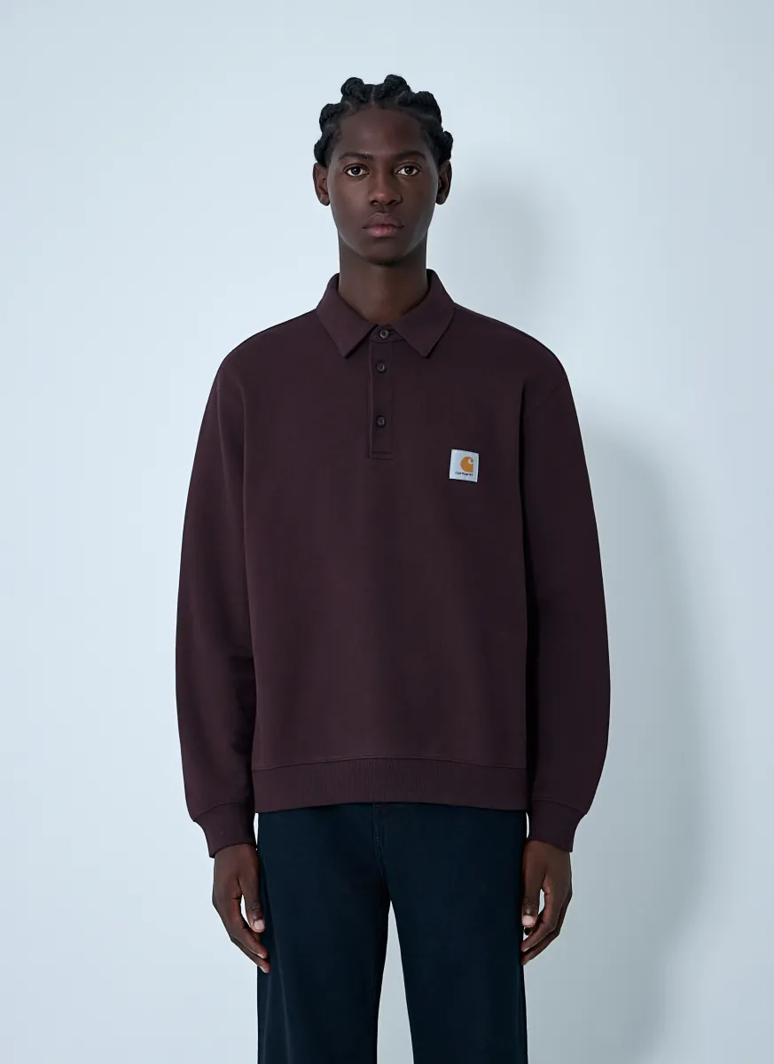 Logo Motif Polo Sweatshirt