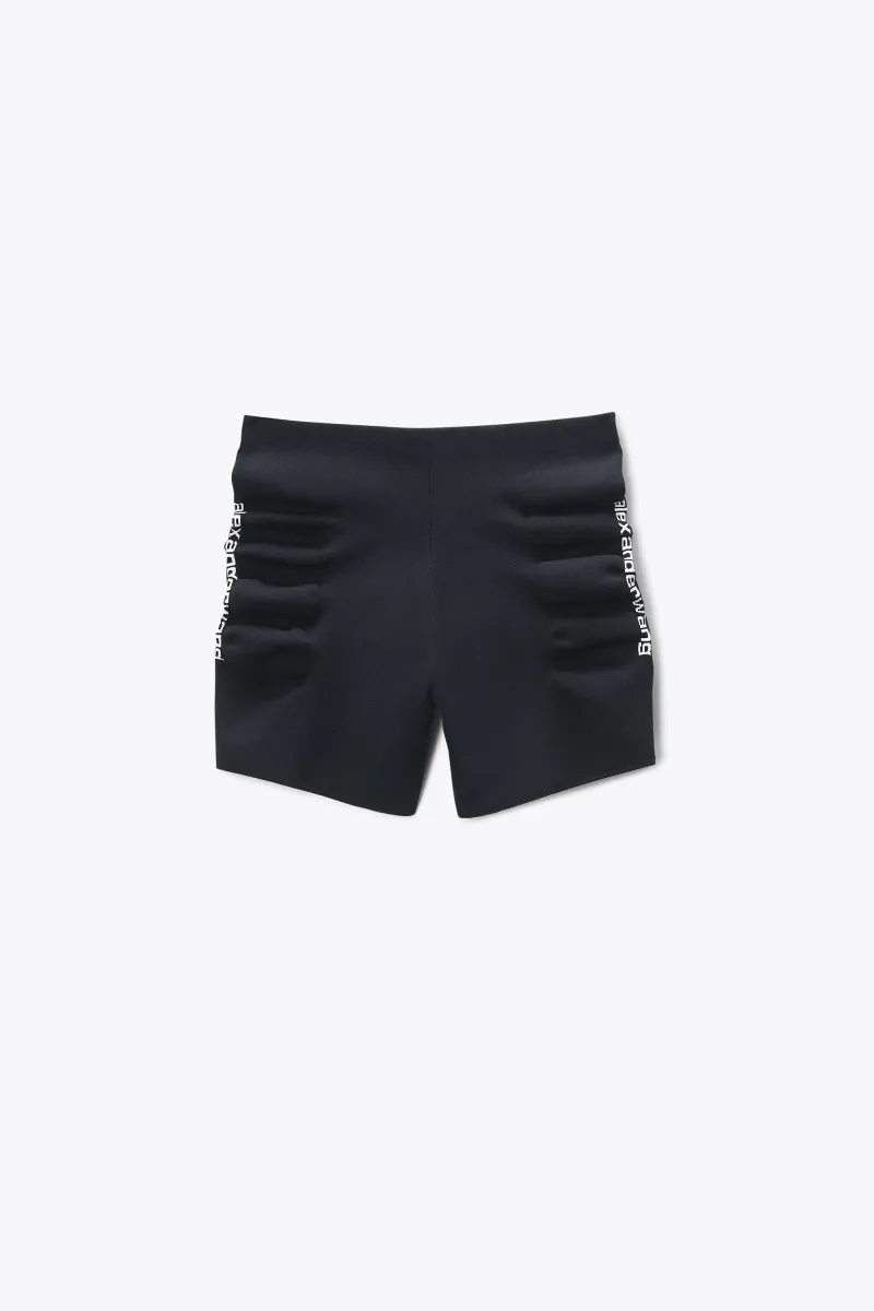 RUCHED LOGO MINI SHORT