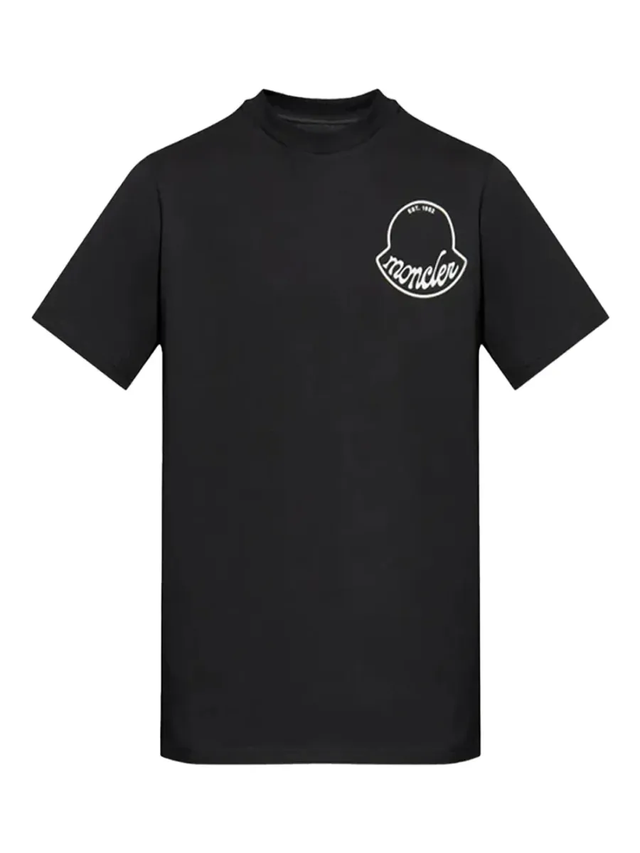 Men Logo Cotton T-Shirt Black