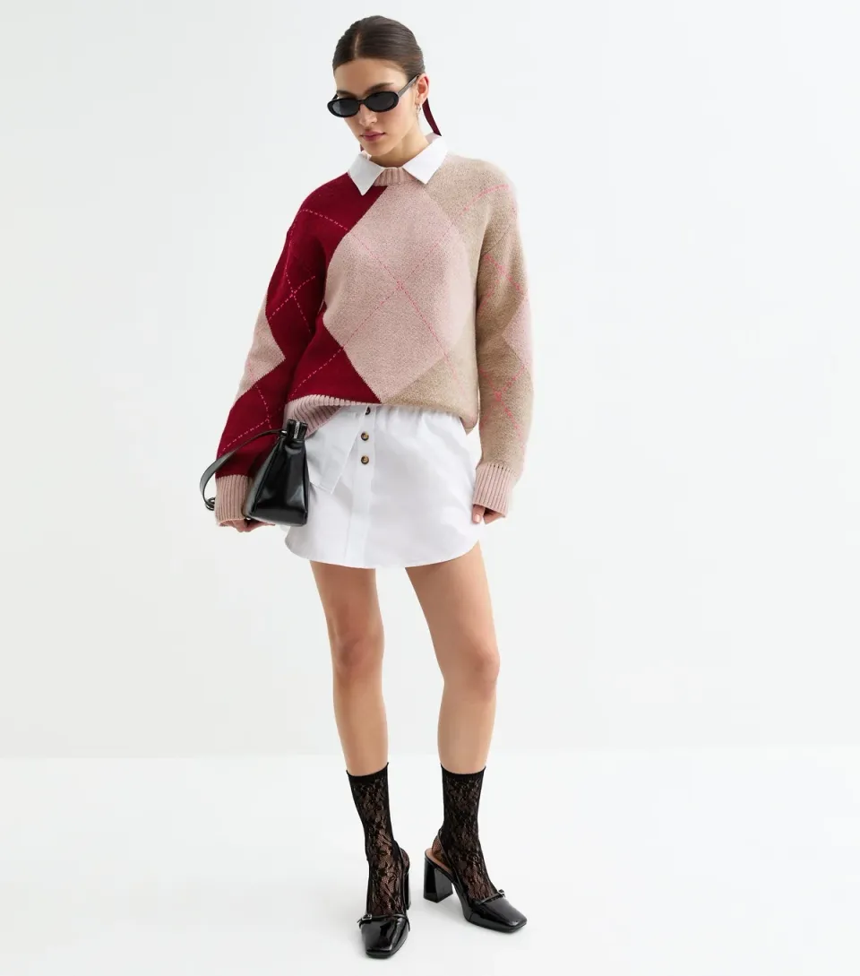 Women's White Shirt Style Skirt