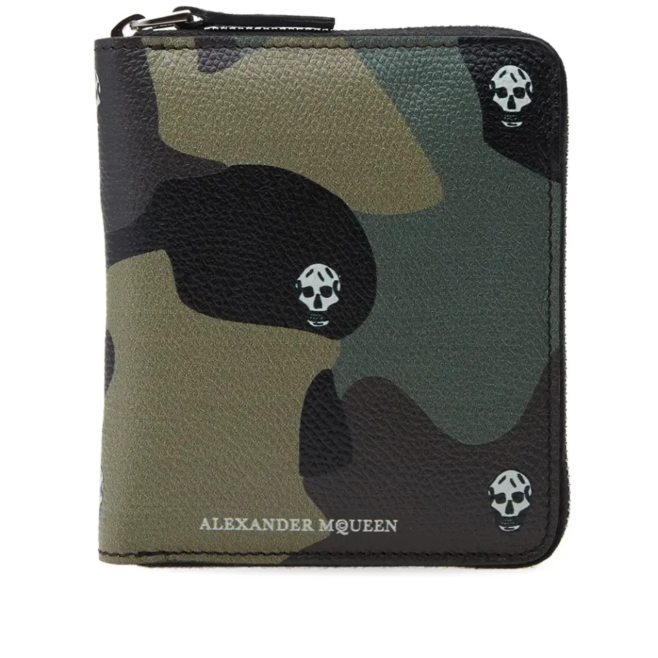 Skull Camo Zip Wallet