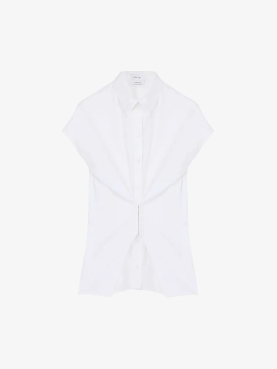 Gathered Short-Sleeved Shirt