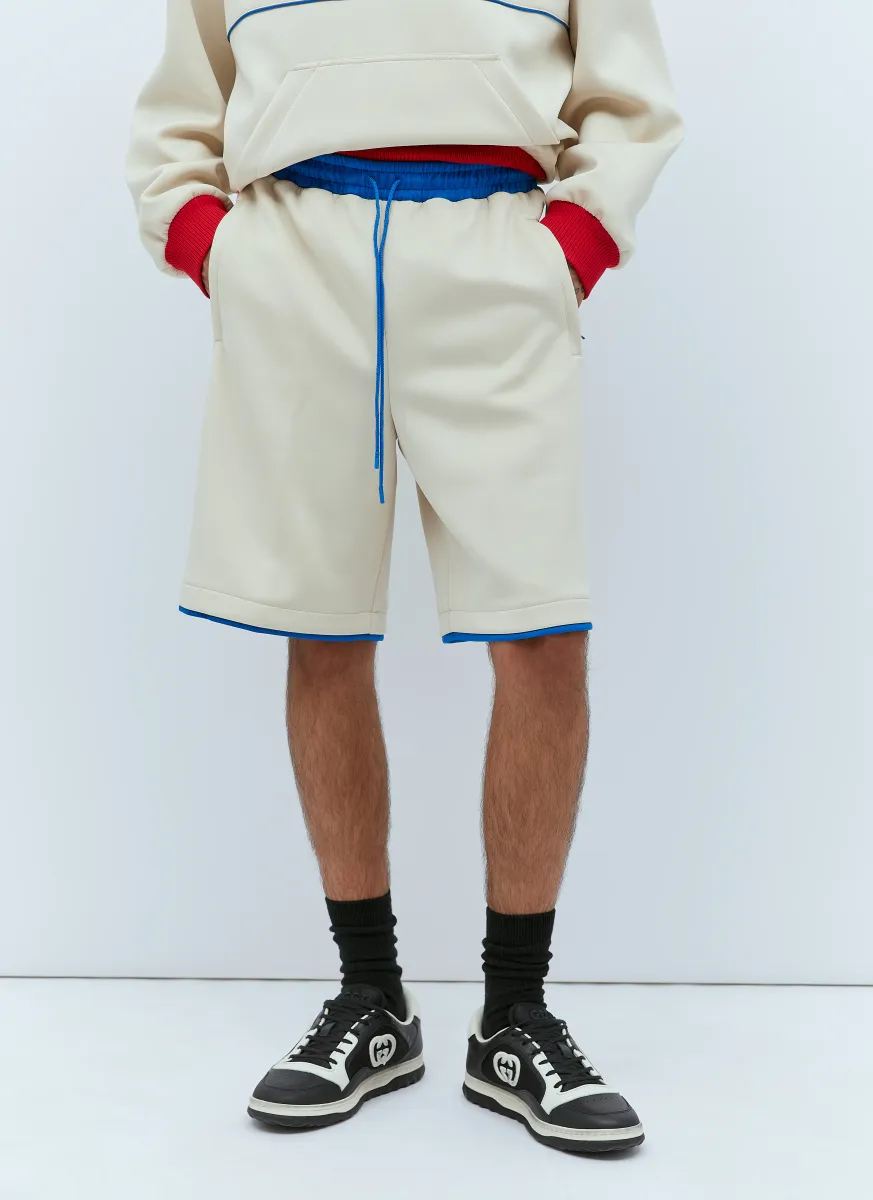 Logo Embossed Basket Shorts