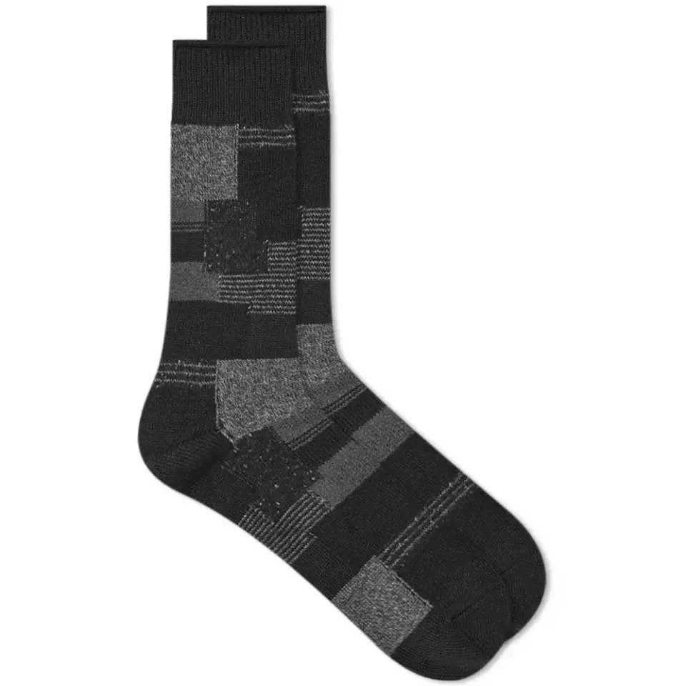 Patchwork Crew Sock